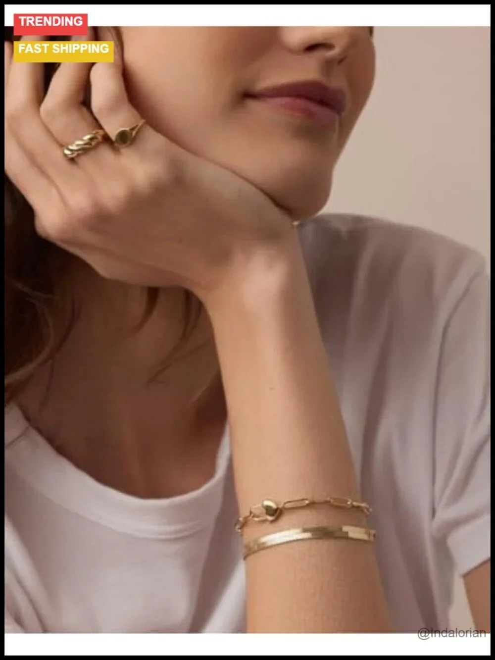 18k Gold Plated Heart Padlock Bracelet Bangle Romantic Gift